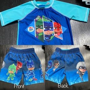 Boys swim shirt and trunks